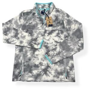 Chubbies Fleece Quarter Zip Tie Dye Pullover Men's Size Large New